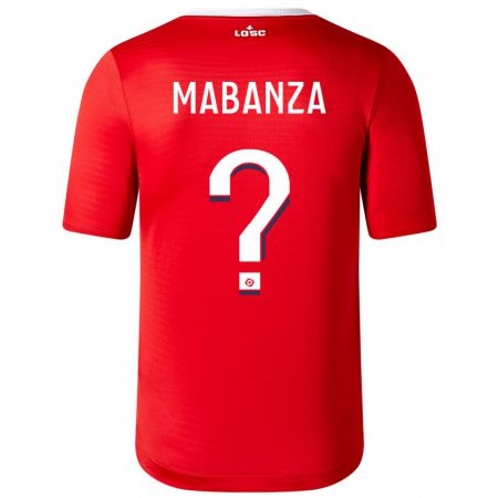 Kandiny Enfant Maillot Carmel Mabanza #0 Rouge Tenues Domicile 2023/24 T-Shirt
