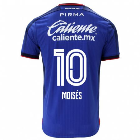 Kandiny Enfant Maillot Moisés Vieira #10 Bleu Tenues Domicile 2023/24 T-Shirt