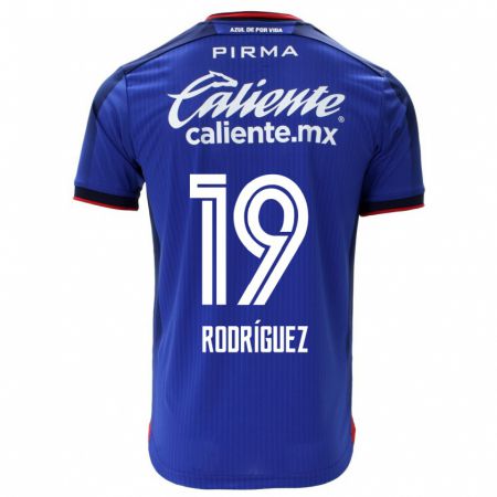 Kandiny Enfant Maillot Carlos Rodríguez #19 Bleu Tenues Domicile 2023/24 T-Shirt
