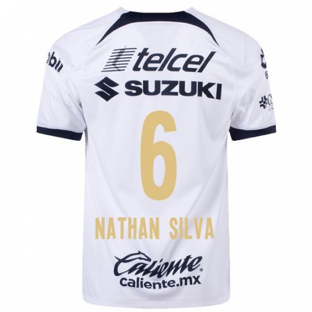Kandiny Enfant Maillot Nathan Silva #6 Blanc Tenues Domicile 2023/24 T-Shirt