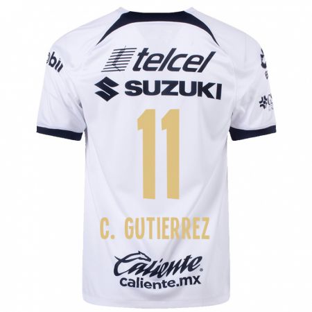 Kandiny Enfant Maillot Carlos Gutiérrez #11 Blanc Tenues Domicile 2023/24 T-Shirt