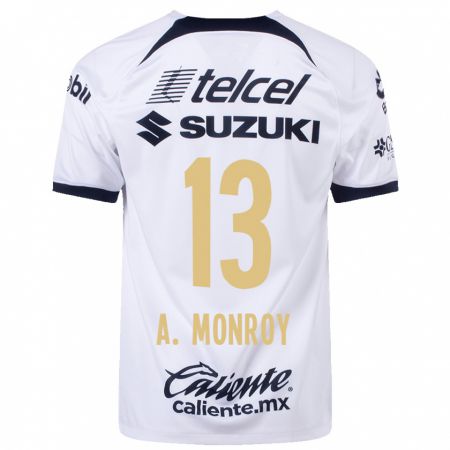 Kandiny Enfant Maillot Pablo Monroy #13 Blanc Tenues Domicile 2023/24 T-Shirt
