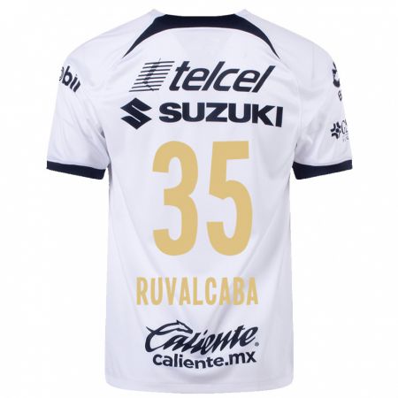 Kandiny Enfant Maillot Jorge Ruvalcaba #35 Blanc Tenues Domicile 2023/24 T-Shirt
