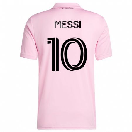 Kandiny Enfant Maillot Lionel Messi #10 Rose Tenues Domicile 2023/24 T-Shirt