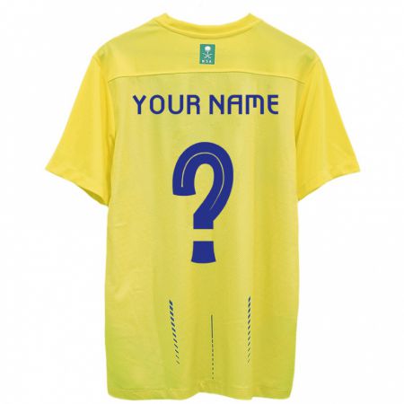 Kandiny Enfant Maillot Votre Nom #0 Jaune Tenues Domicile 2023/24 T-Shirt