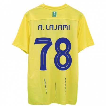 Kandiny Enfant Maillot Ali Lajami #78 Jaune Tenues Domicile 2023/24 T-Shirt