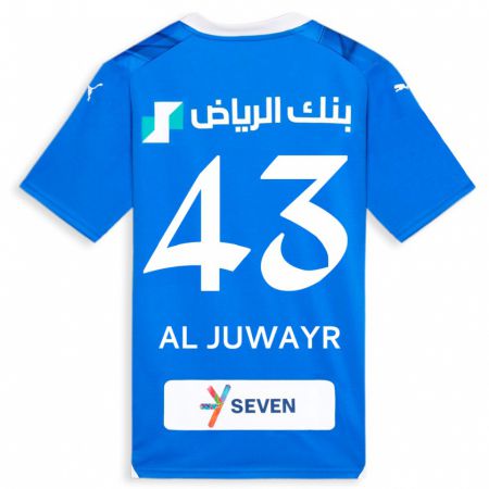 Kandiny Enfant Maillot Musab Al-Juwayr #43 Bleu Tenues Domicile 2023/24 T-Shirt