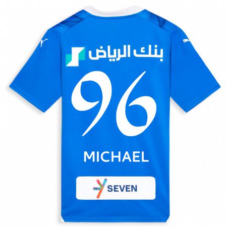 Kandiny Enfant Maillot Michael #96 Bleu Tenues Domicile 2023/24 T-Shirt