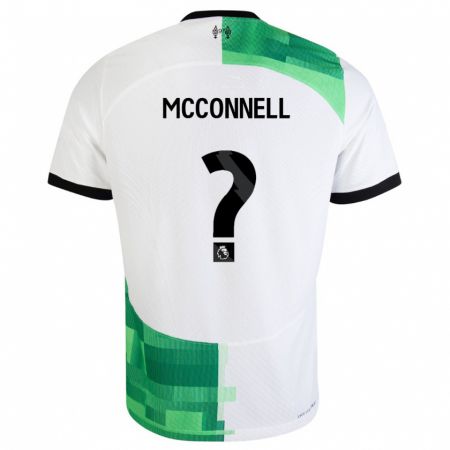 Kandiny Enfant Maillot James Mcconnell #0 Blanc Vert Tenues Extérieur 2023/24 T-Shirt