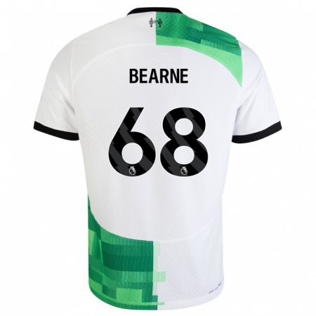 Kandiny Enfant Maillot Jack Bearne #68 Blanc Vert Tenues Extérieur 2023/24 T-Shirt