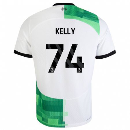 Kandiny Enfant Maillot Oscar Kelly #74 Blanc Vert Tenues Extérieur 2023/24 T-Shirt