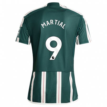 Kandiny Enfant Maillot Anthony Martial #9 Vert Foncé Tenues Extérieur 2023/24 T-Shirt