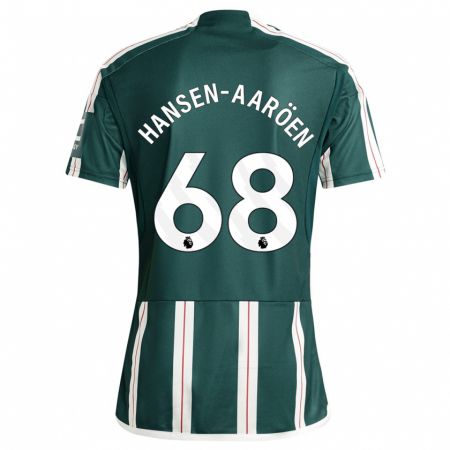 Kandiny Enfant Maillot Isak Hansen-Aaröen #68 Vert Foncé Tenues Extérieur 2023/24 T-Shirt