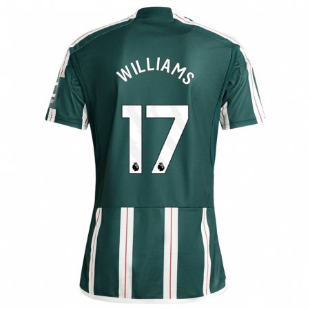 Kandiny Enfant Maillot Rachel Williams #17 Vert Foncé Tenues Extérieur 2023/24 T-Shirt