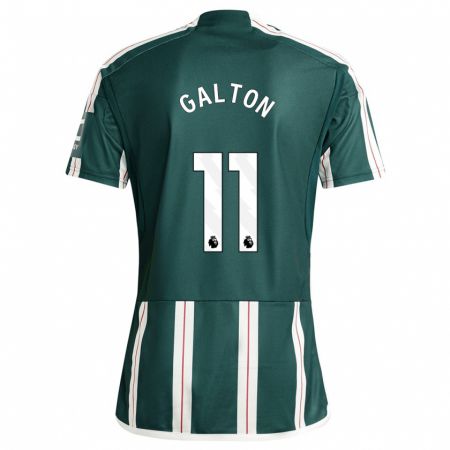 Kandiny Enfant Maillot Leah Galton #11 Vert Foncé Tenues Extérieur 2023/24 T-Shirt