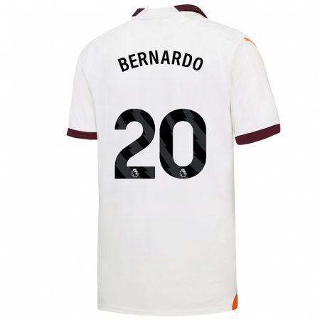 Kandiny Enfant Maillot Bernardo Silva #20 Blanc Tenues Extérieur 2023/24 T-Shirt