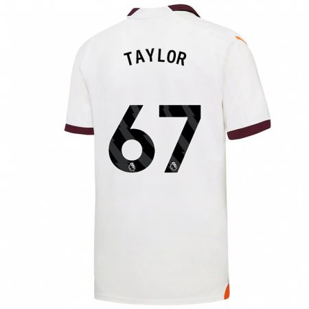 Kandiny Enfant Maillot Kane Taylor #67 Blanc Tenues Extérieur 2023/24 T-Shirt