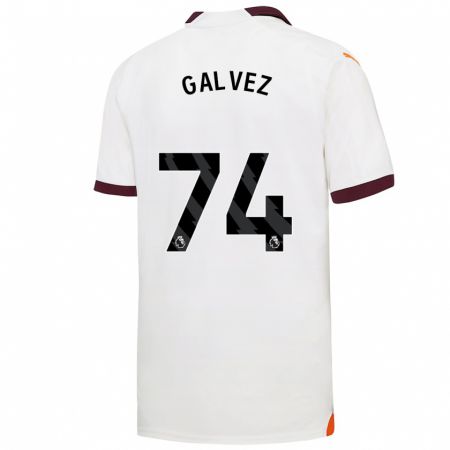 Kandiny Enfant Maillot Tomas Galvez #74 Blanc Tenues Extérieur 2023/24 T-Shirt