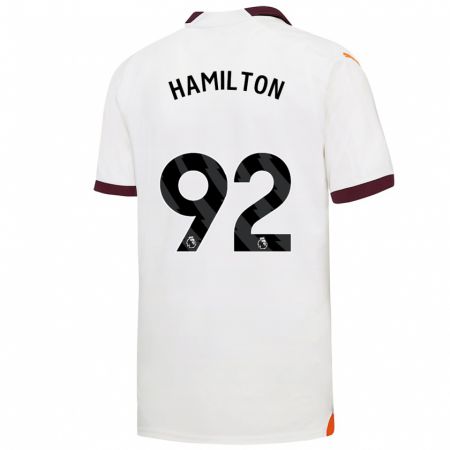 Kandiny Enfant Maillot Micah Hamilton #92 Blanc Tenues Extérieur 2023/24 T-Shirt