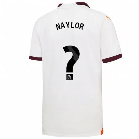 Kandiny Enfant Maillot Seb Naylor #0 Blanc Tenues Extérieur 2023/24 T-Shirt