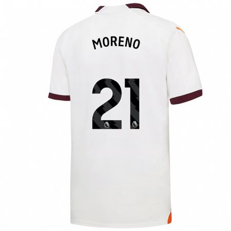 Kandiny Enfant Maillot Marlos Moreno #21 Blanc Tenues Extérieur 2023/24 T-Shirt