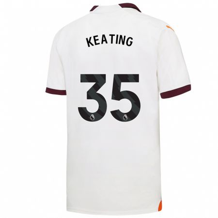 Kandiny Enfant Maillot Khiara Keating #35 Blanc Tenues Extérieur 2023/24 T-Shirt