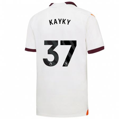 Kandiny Enfant Maillot Kayky #37 Blanc Tenues Extérieur 2023/24 T-Shirt