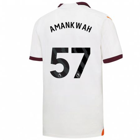 Kandiny Enfant Maillot Yeboah Amankwah #57 Blanc Tenues Extérieur 2023/24 T-Shirt