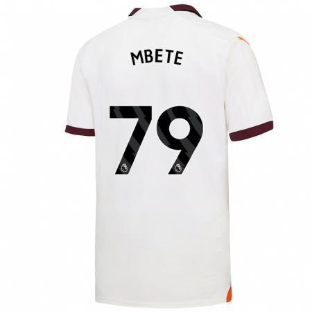 Kandiny Enfant Maillot Luke Mbete #79 Blanc Tenues Extérieur 2023/24 T-Shirt