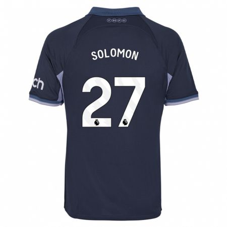Kandiny Enfant Maillot Manor Solomon #27 Bleu Foncé Tenues Extérieur 2023/24 T-Shirt