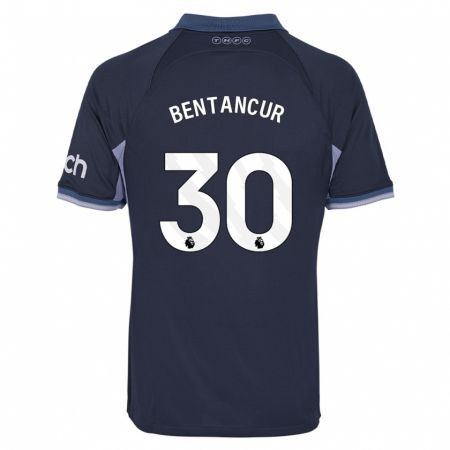 Kandiny Enfant Maillot Rodrigo Bentancur #30 Bleu Foncé Tenues Extérieur 2023/24 T-Shirt
