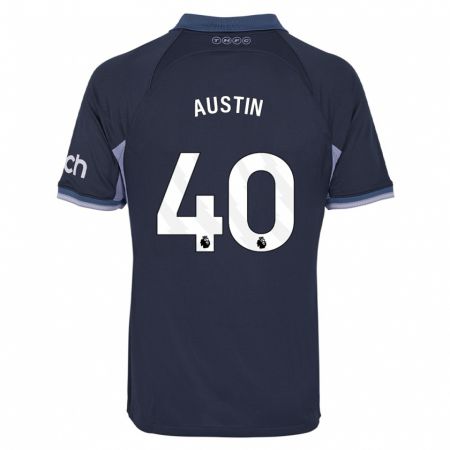 Kandiny Enfant Maillot Brandon Austin #40 Bleu Foncé Tenues Extérieur 2023/24 T-Shirt