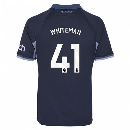 Kandiny Enfant Maillot Alfie Whiteman #41 Bleu Foncé Tenues Extérieur 2023/24 T-Shirt