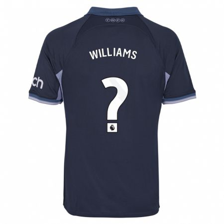 Kandiny Enfant Maillot Jaden Williams #0 Bleu Foncé Tenues Extérieur 2023/24 T-Shirt