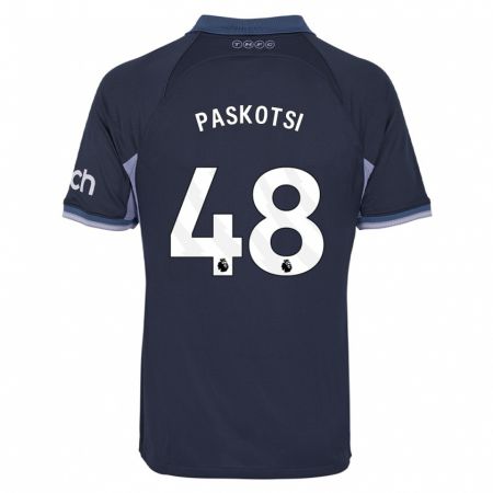 Kandiny Enfant Maillot Maksim Paskotsi #48 Bleu Foncé Tenues Extérieur 2023/24 T-Shirt
