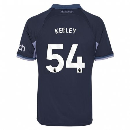 Kandiny Enfant Maillot Josh Keeley #54 Bleu Foncé Tenues Extérieur 2023/24 T-Shirt