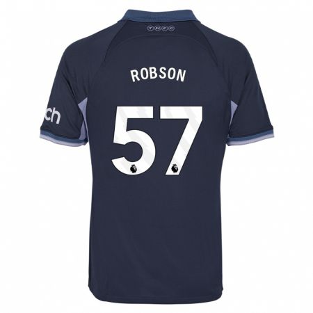 Kandiny Enfant Maillot Max Robson #57 Bleu Foncé Tenues Extérieur 2023/24 T-Shirt