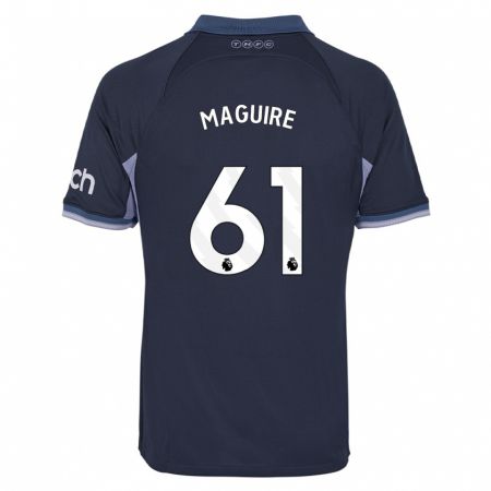 Kandiny Enfant Maillot Aaron Maguire #61 Bleu Foncé Tenues Extérieur 2023/24 T-Shirt