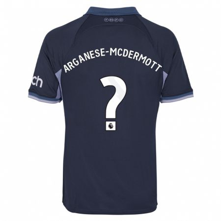Kandiny Enfant Maillot Pele Arganese-Mcdermott #0 Bleu Foncé Tenues Extérieur 2023/24 T-Shirt