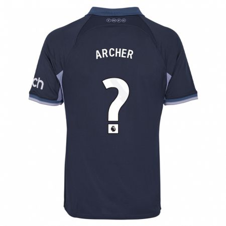 Kandiny Enfant Maillot Samual Archer #0 Bleu Foncé Tenues Extérieur 2023/24 T-Shirt