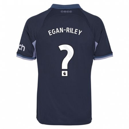Kandiny Enfant Maillot Roman Egan-Riley #0 Bleu Foncé Tenues Extérieur 2023/24 T-Shirt