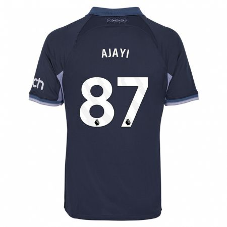 Kandiny Enfant Maillot Damola Ajayi #87 Bleu Foncé Tenues Extérieur 2023/24 T-Shirt