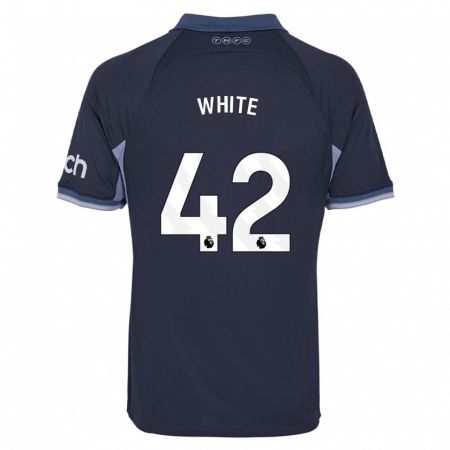 Kandiny Enfant Maillot Harvey White #42 Bleu Foncé Tenues Extérieur 2023/24 T-Shirt