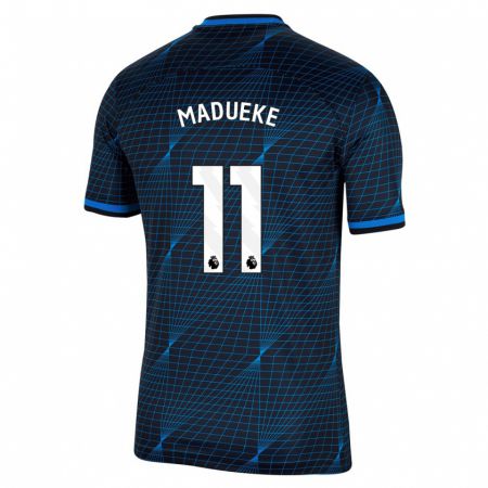 Kandiny Enfant Maillot Noni Madueke #11 Bleu Foncé Tenues Extérieur 2023/24 T-Shirt