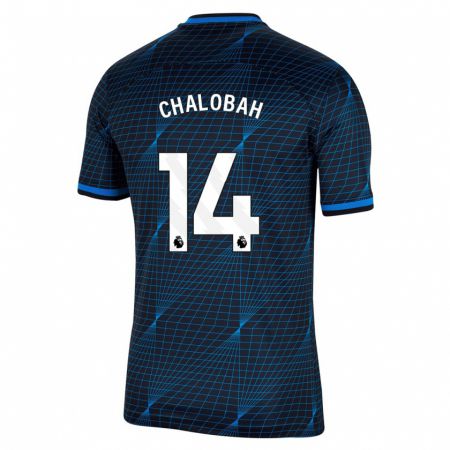 Kandiny Enfant Maillot Trevoh Chalobah #14 Bleu Foncé Tenues Extérieur 2023/24 T-Shirt