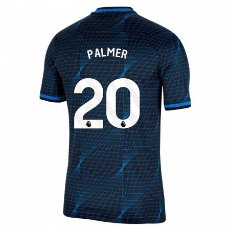 Kandiny Enfant Maillot Cole Palmer #20 Bleu Foncé Tenues Extérieur 2023/24 T-Shirt