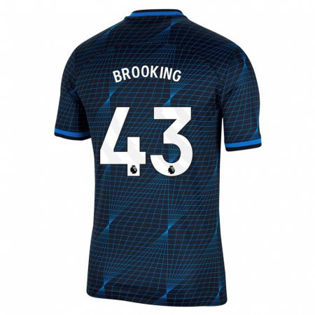 Kandiny Enfant Maillot Josh Brooking #43 Bleu Foncé Tenues Extérieur 2023/24 T-Shirt