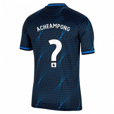 Kandiny Enfant Maillot Josh Acheampong #0 Bleu Foncé Tenues Extérieur 2023/24 T-Shirt