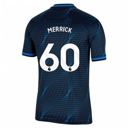 Kandiny Enfant Maillot Max Merrick #60 Bleu Foncé Tenues Extérieur 2023/24 T-Shirt