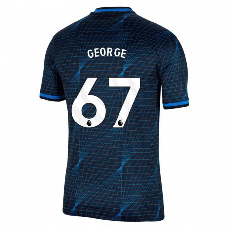 Kandiny Enfant Maillot Tyrique George #67 Bleu Foncé Tenues Extérieur 2023/24 T-Shirt